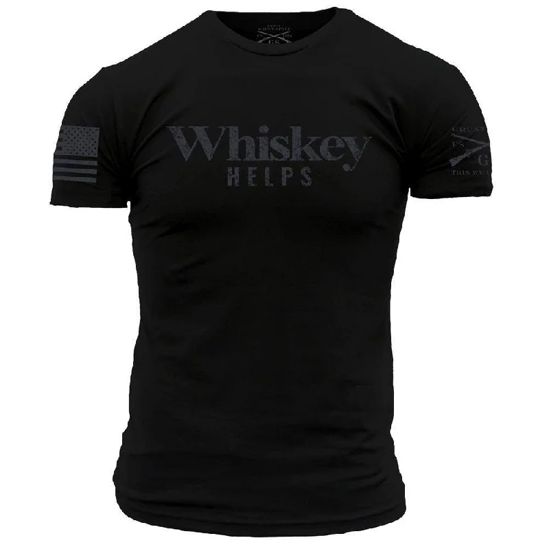 Huge Price Cut Whiskey Helps™ T-Shirt - Black