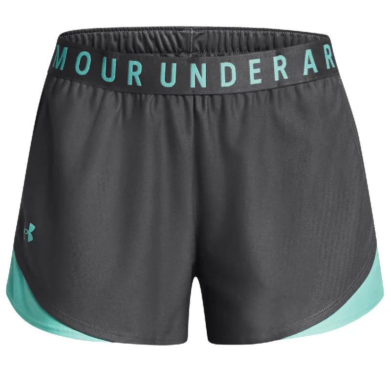 Shop The Hottest Deals Under Armour Play Up 3.0 Shorts - Womens - Castlerock/Radial Turquoise