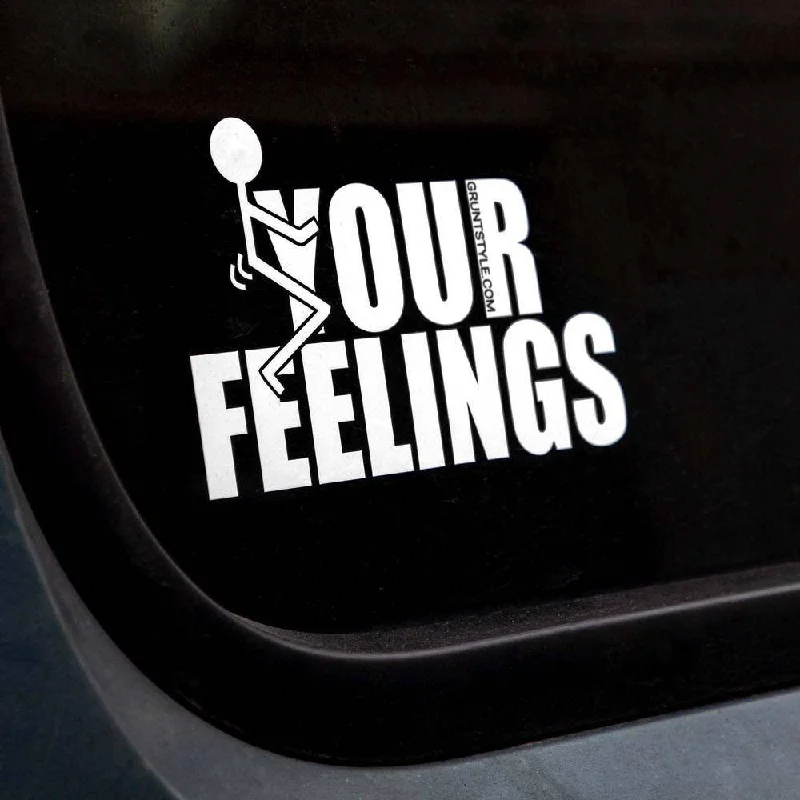 Modish Fashion Discounts F*ck Your Feelings 6" White Decal