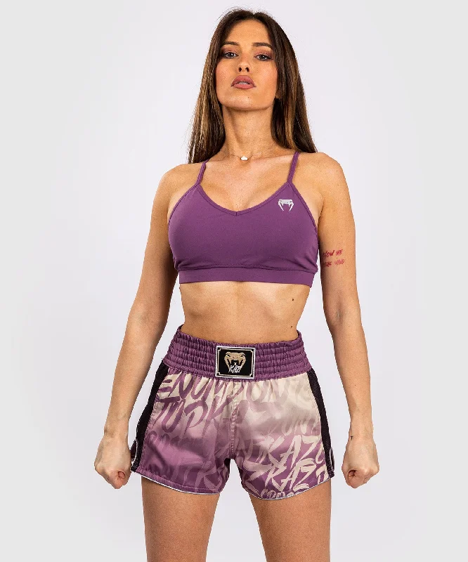 Women's Evening Wear Attire Venum x Kaz Muay Thai Shorts - Dusky Orchid