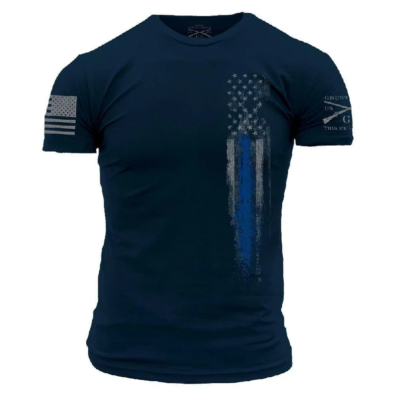 New Season Fashion Preview Blue Line Flag T-Shirt - Navy