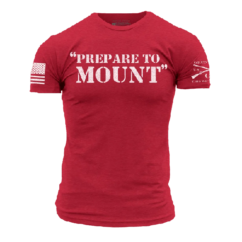 Casual Clothing For Women Prepare To Mount T-Shirt - Red