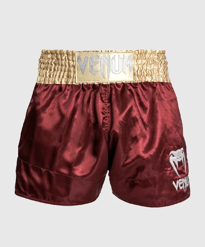 Women's Casual Wear Outfit Venum Classic Muay Thaï Short - Burgundy/Gold/White