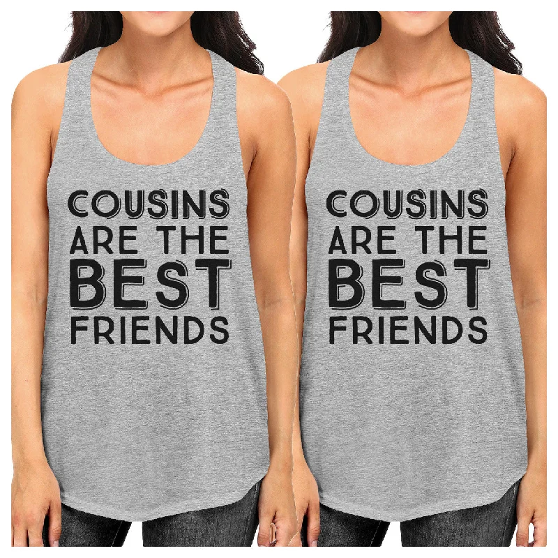 Buy More, Save More Cousins Are The Best Friends BFF Matching Grey Tank Tops