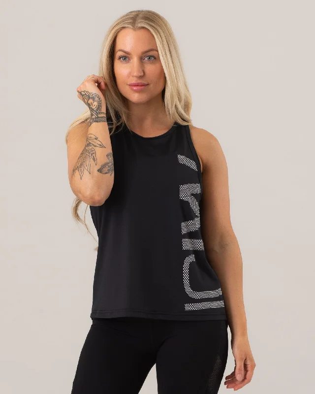 Affordable Luxury Fashion ICIW Loose Cut Tank Top - Black