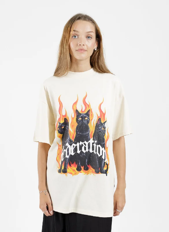 Women's Elegant Outfit Goode Tee - Fire Cat