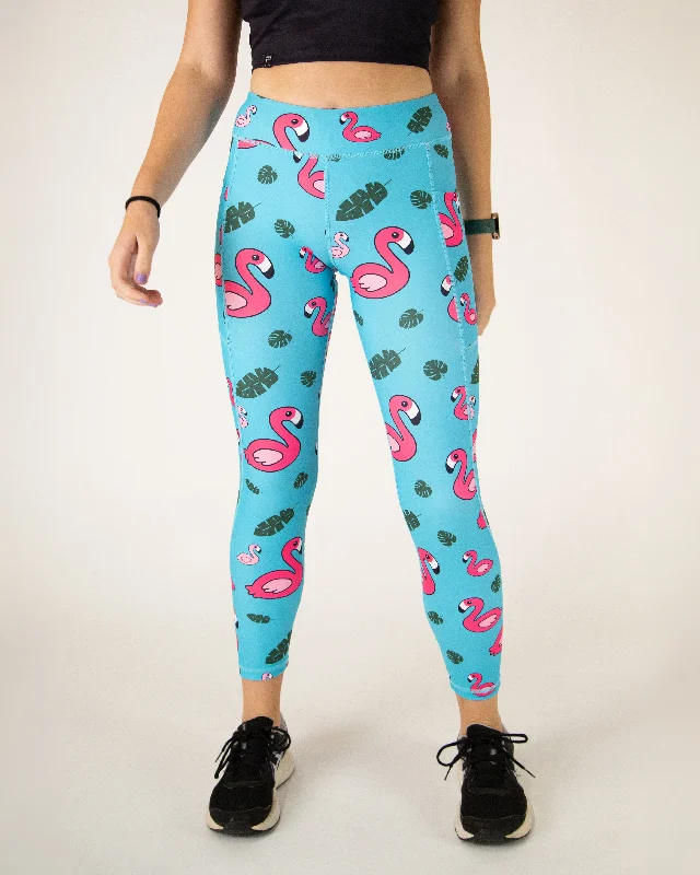 Best Sellers Women's Blue Flamingos Leggings