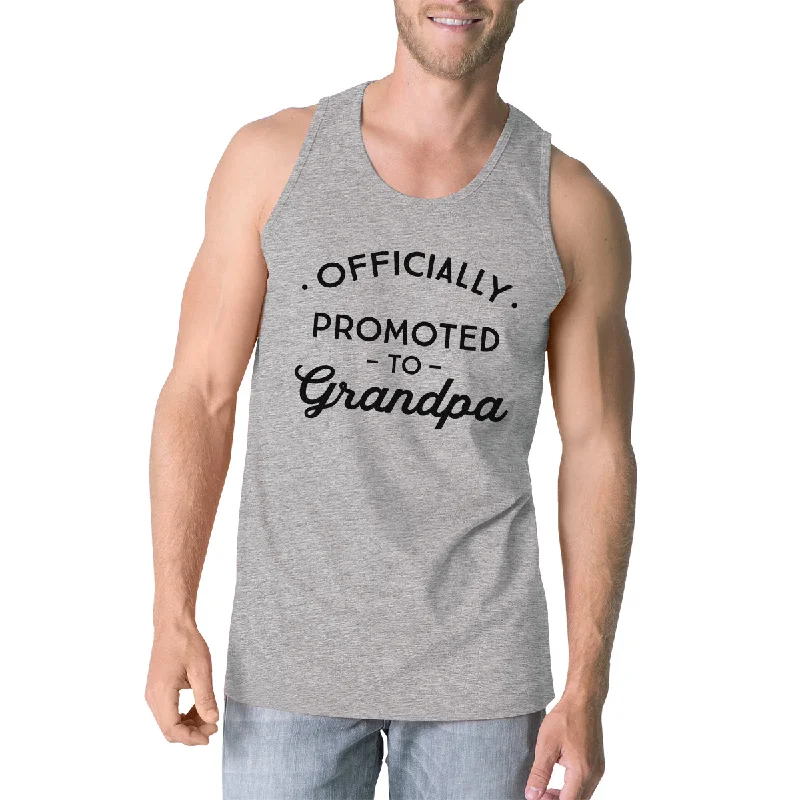 Women's Plus-Size Outfit Officially Promoted To Grandpa Mens Grey Tank Top