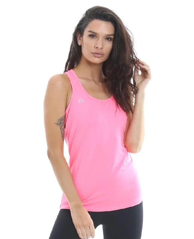 Women's Luxury Garments RIPT Cutout Racerback Vest - Pink