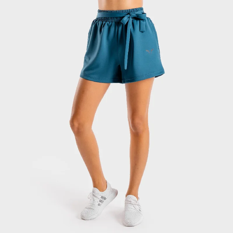 Chic Style, Always In Vogue Do-Knot Shorts - Teal