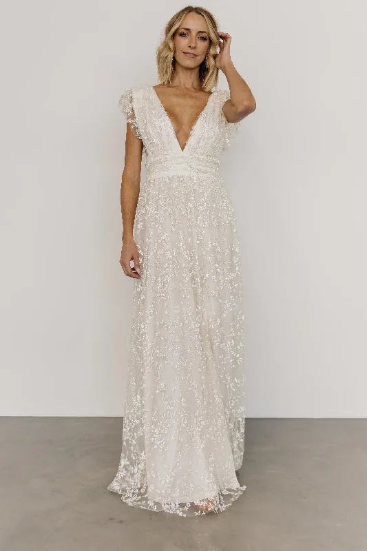 Additional Time-Limited Offers Arlene Shimmer Gown | Ivory