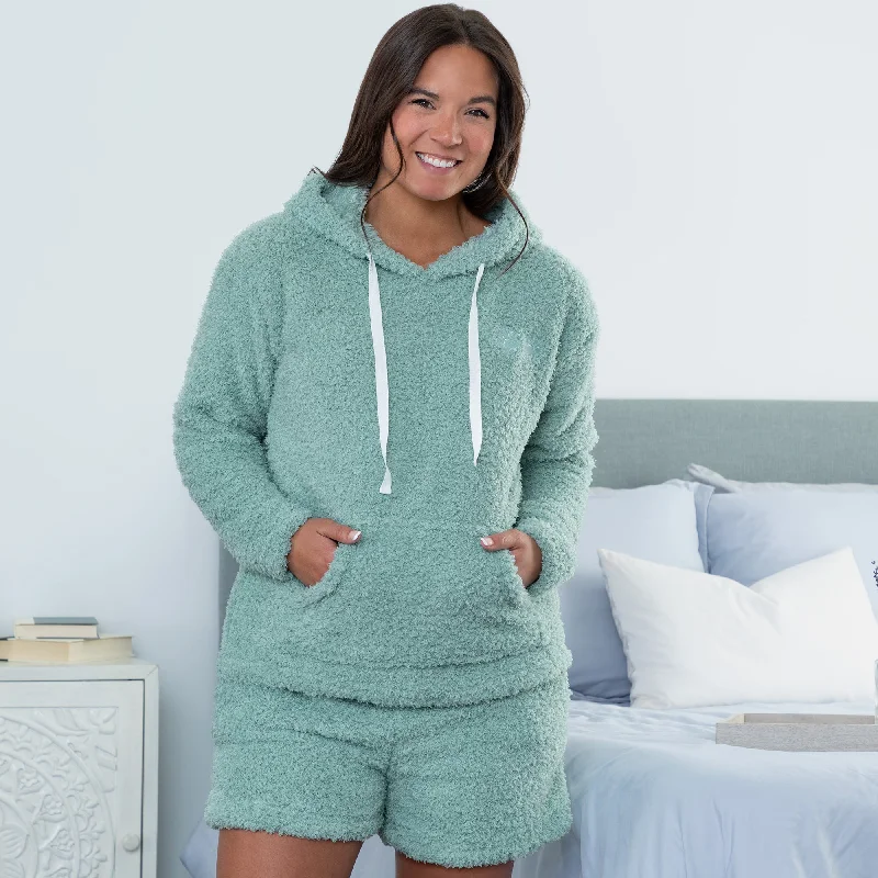 Hot Picks Paw Print Cloud Fleece Lounge Shorts Set