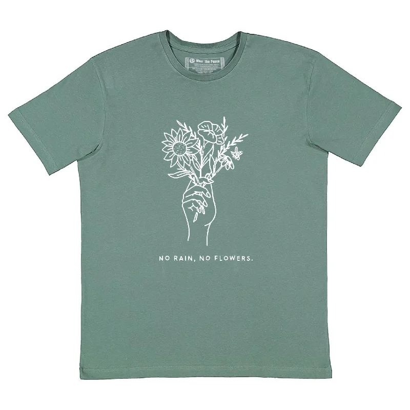 Stylish Women's Garments No Rain No Flowers Tee