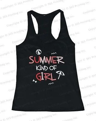 Women's Evening Apparel Women's Beach Tank Tops - Summer Kind of Girl (Racerback style)