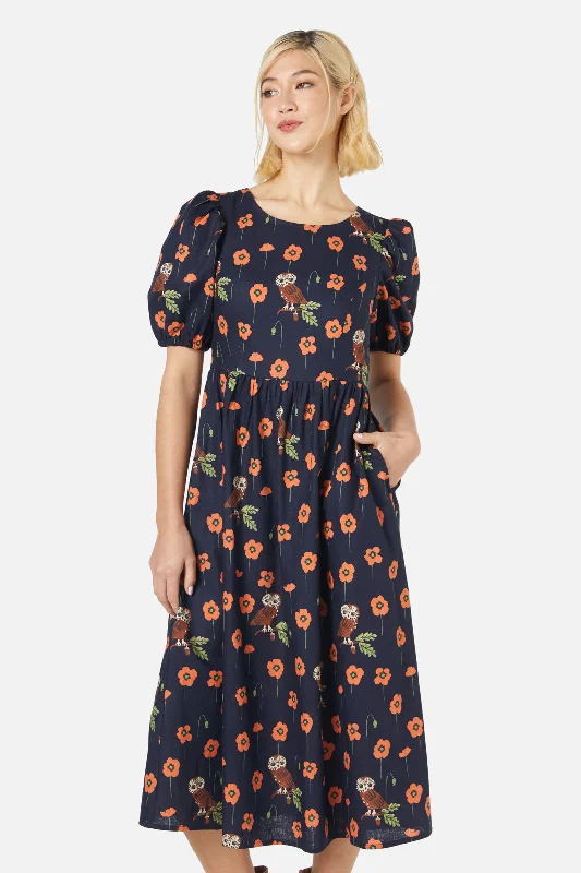 Women's Evening Clothing Poppy Owl Midi Dress