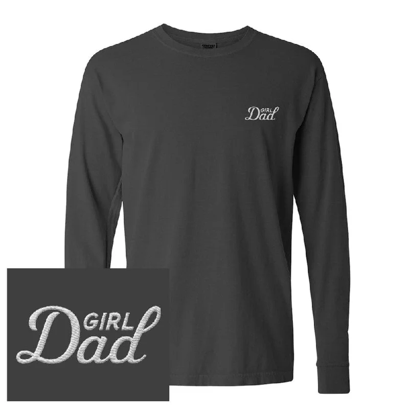 Timeless Women's Clothes Girl Dad Embroidered Long Sleeve Tee