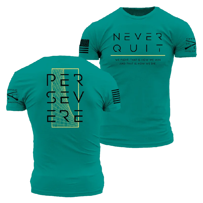 Fast Fashion Favorites Never Quit T-Shirt - Heather Aqua