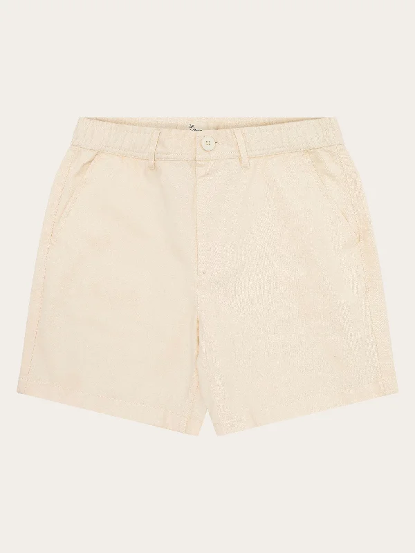 Fashion Sale POSEY wide mid-rise twill shorts - GOTS/Vegan - Egret