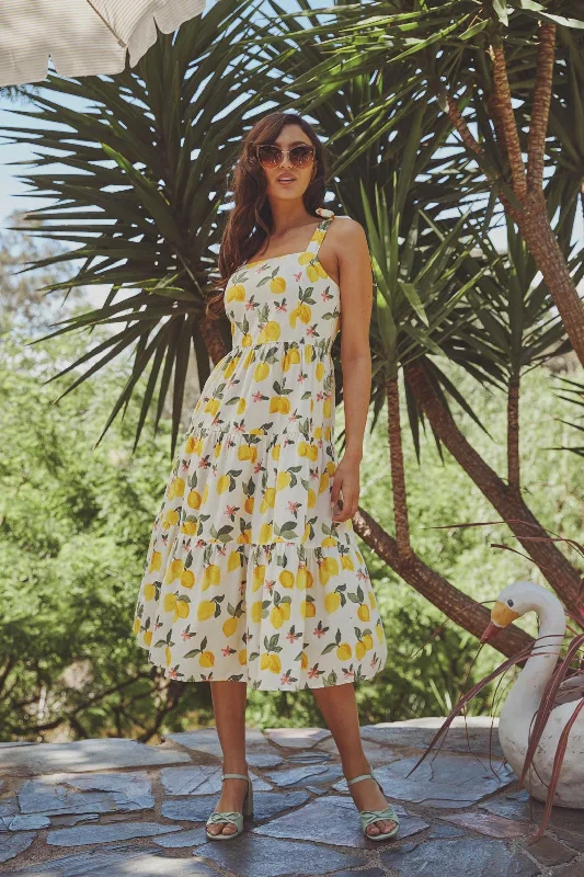 Fashionista Sale Lemon Midi Dress