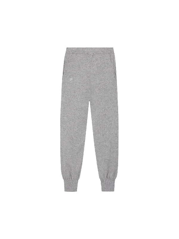 Charming Everyday Clothing For Women Womens Recycled Cashmere Track Pants—pale grey melange