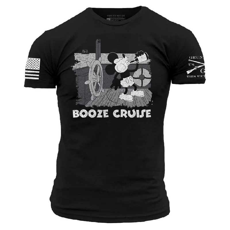 Casual Chic Women's Clothes Booze Cruise T-Shirt - Black