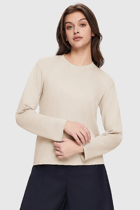 Everyday Elegance Sale Crewneck Long Sleeve Shirt