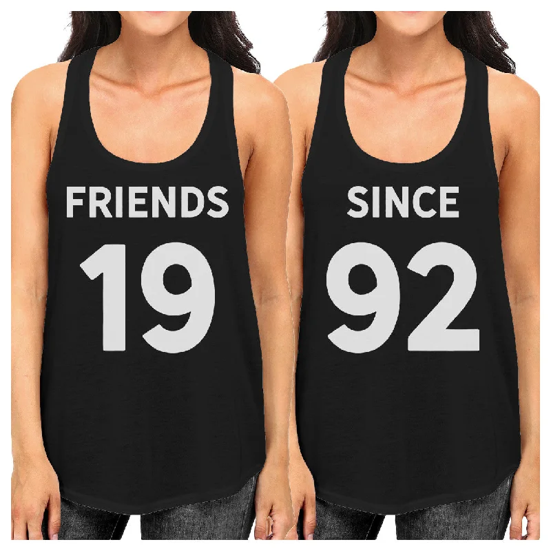 New Styles Just In Friends Since Custom Years BFF Matching Black Tank Tops