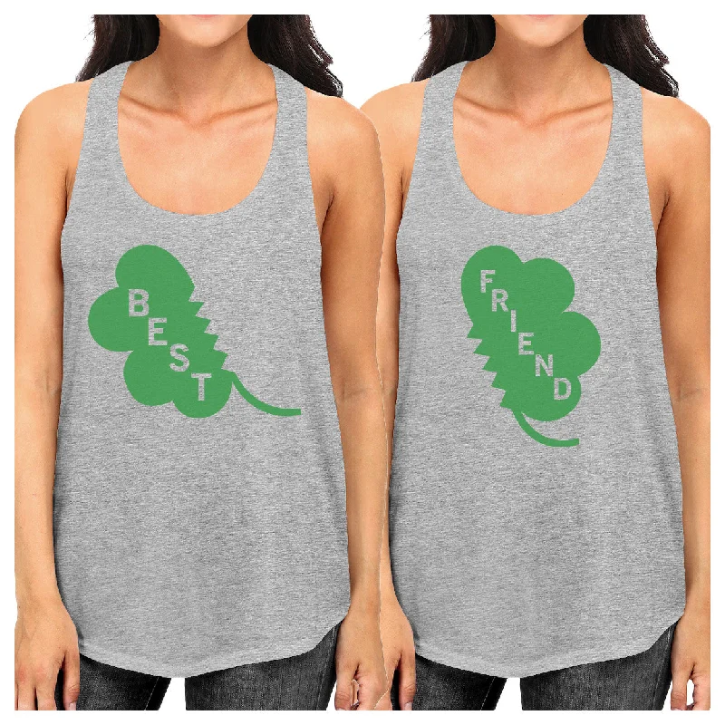 Women's Everyday Garments Best Friend Clover Funny BFF Matching Tank Tops For St Patricks Day