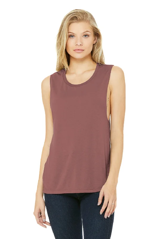 Affordable Fashion Clothing For Women Bella + Canvas Womens Flowy Muscle Tank Top - Mauve