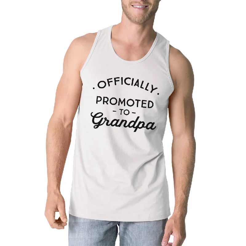 Women's Professional Outfit Officially Promoted To Grandpa Mens White Tank Top