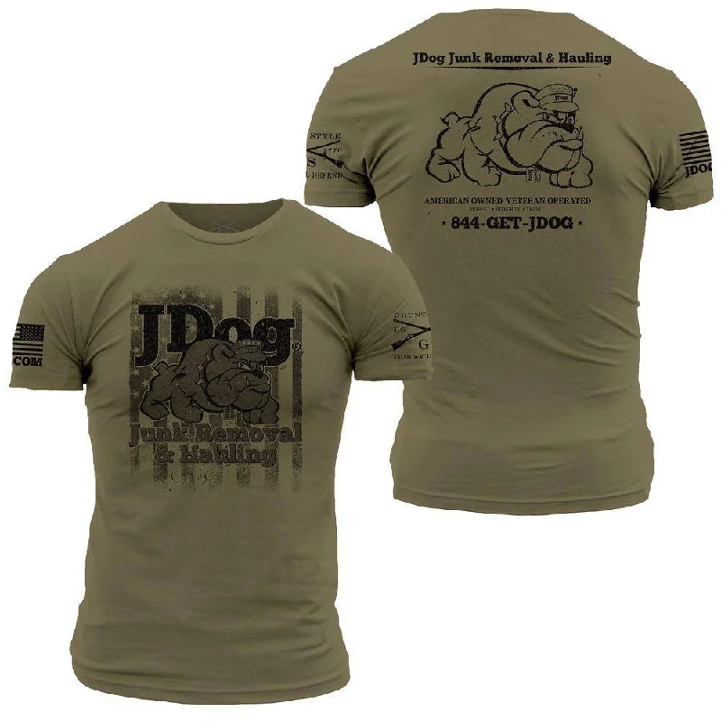 Big Discounts JDog Junk Removal & Hauling T-Shirt - Military Green