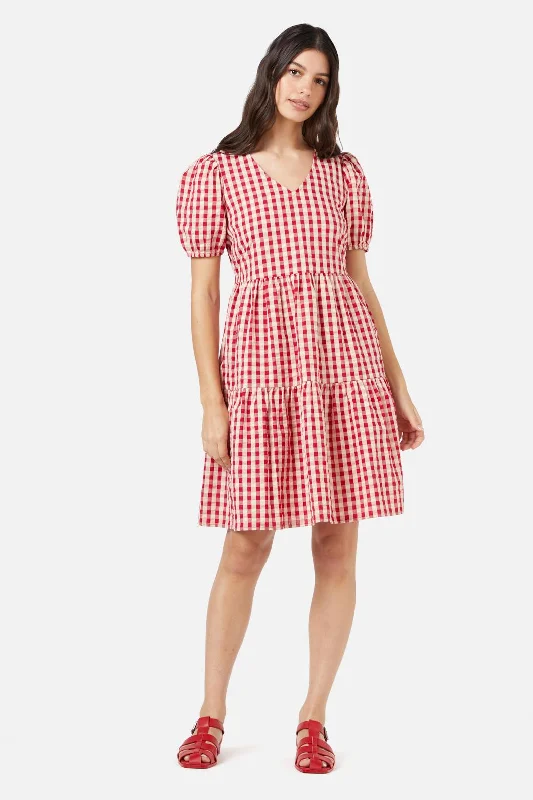 Find Your Unique Flair Greta Check Smock Dress