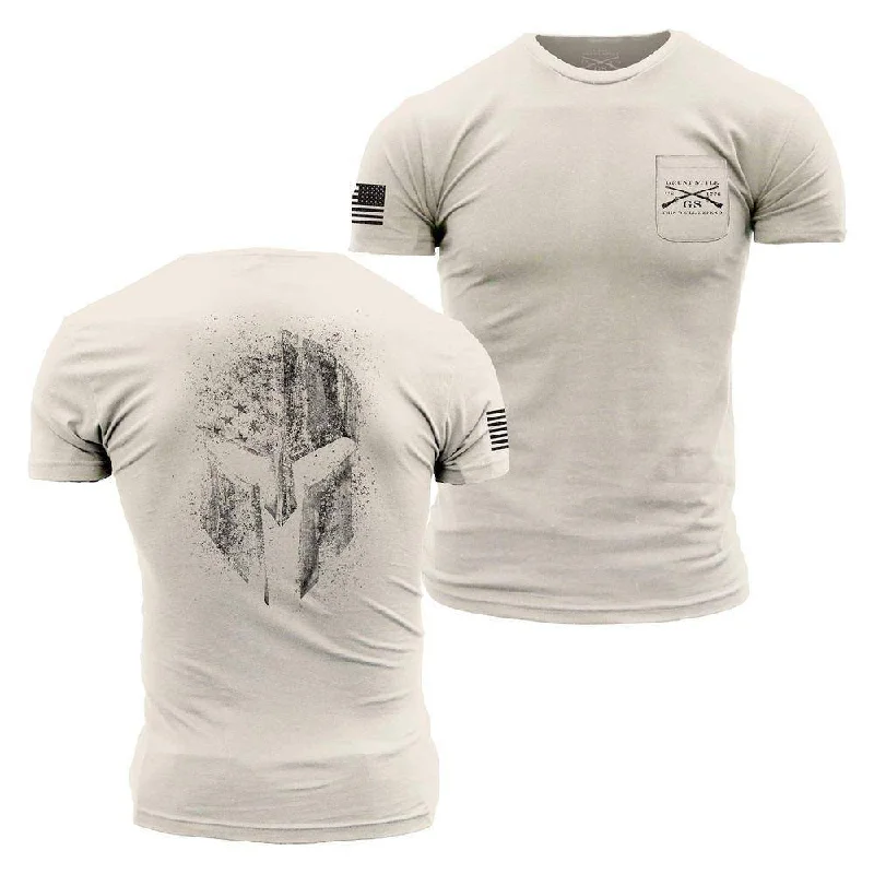 Feminine Style Promotions American Spartan Pocket T-Shirt - Sand