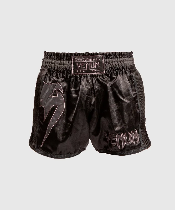 Women's Chic Apparel Venum Giant Glow Muay Thai Shorts - Black