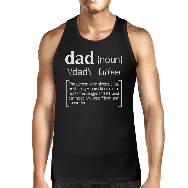 Affordable Women's Garments Dad Noun Mens Black Sleeveless Tee Funny Birthday Gifts For Dad