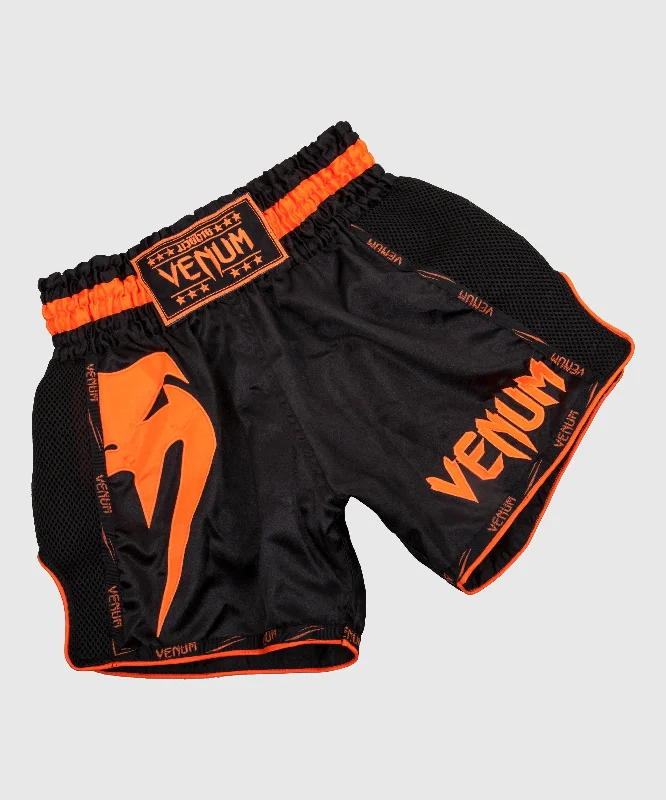 Fall Sale, Prices Drop Venum Giant Muay Thai Shorts - Black/Neo Orange