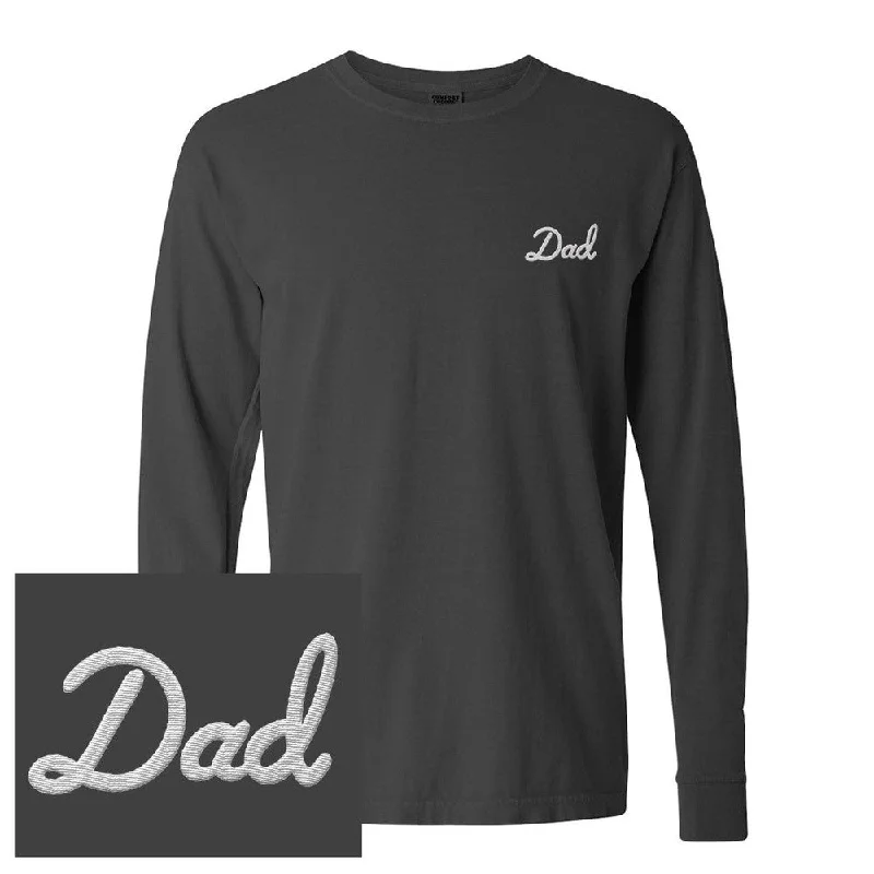 Glamorous Fashion Offers Dad Embroidered Long Sleeve Tee