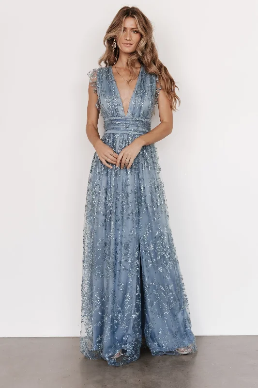 Special Offers, Don't Miss Arlene Shimmer Gown | Winter Blue