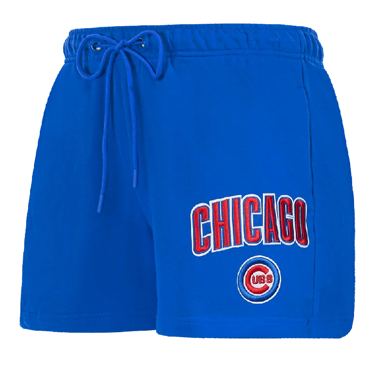 Stylish Outerwear Clothes For Women MLB CHICAGO CUBS CLASSIC WOMEN'S FLEECE SHORT (ROYAL BLUE)