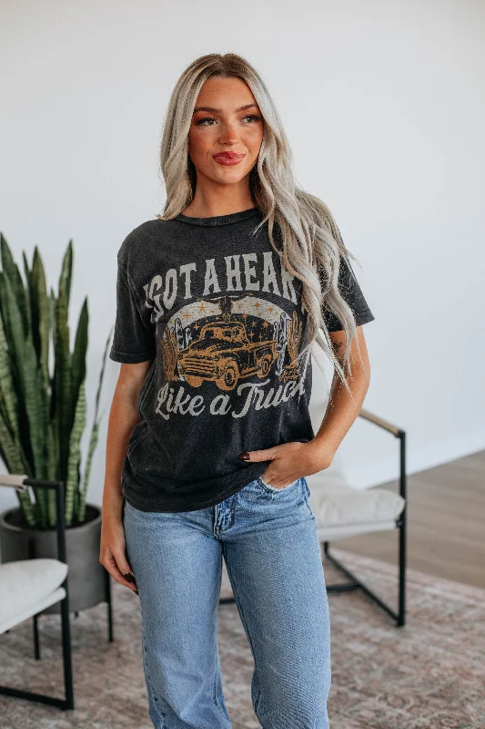 The Latest Trends Heart Like A Truck Graphic Tee