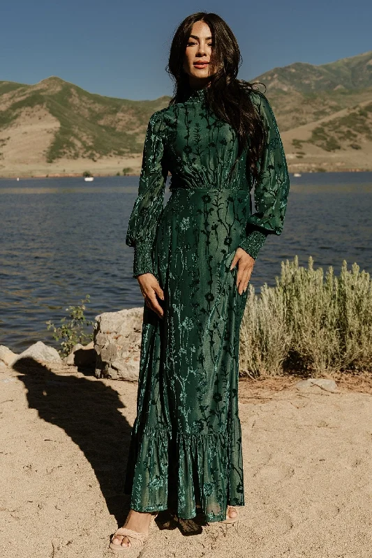 Flash Sale Starts Penelope Velvet Maxi Dress | Emerald