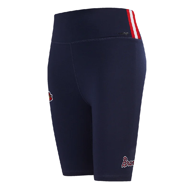 Women's Occasion Wear Clothing MLB ATLANTA BRAVES CLASSIC WOMEN'S COTTON BIKE SHORT (MIDNIGHT NAVY)