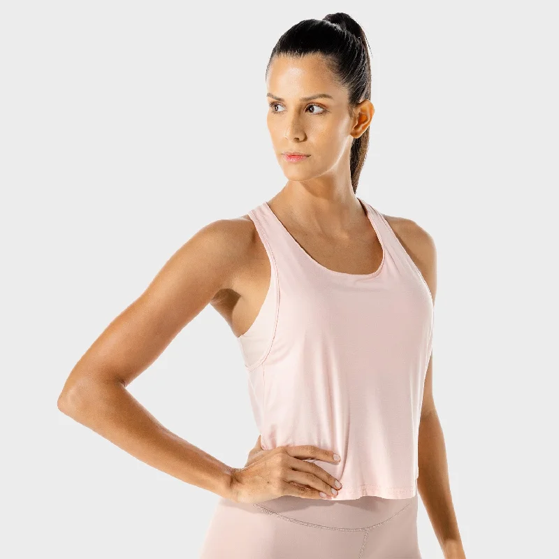 Women's Occasion Wear Apparel Women's Fitness - Wrap Tank - Peachy Keen Marl