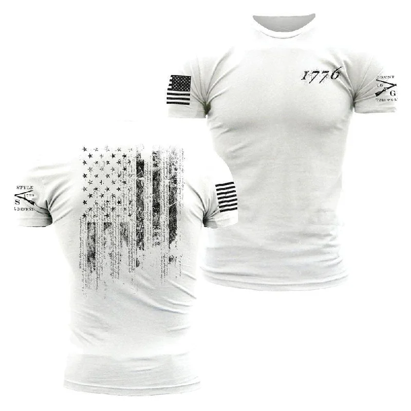 Women's Clothing For Casual Outings 1776 Flag T-Shirt - White