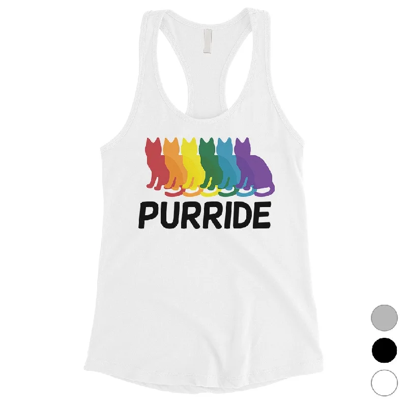 Vintage Clothing For Women LGBT Purride Rainbow Cats Womens Tank Top