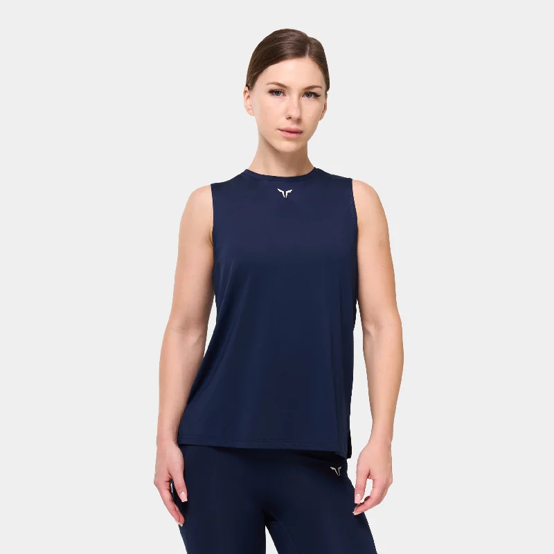 Women's Evening Clothing Essential Crew Neck Tank - Navy