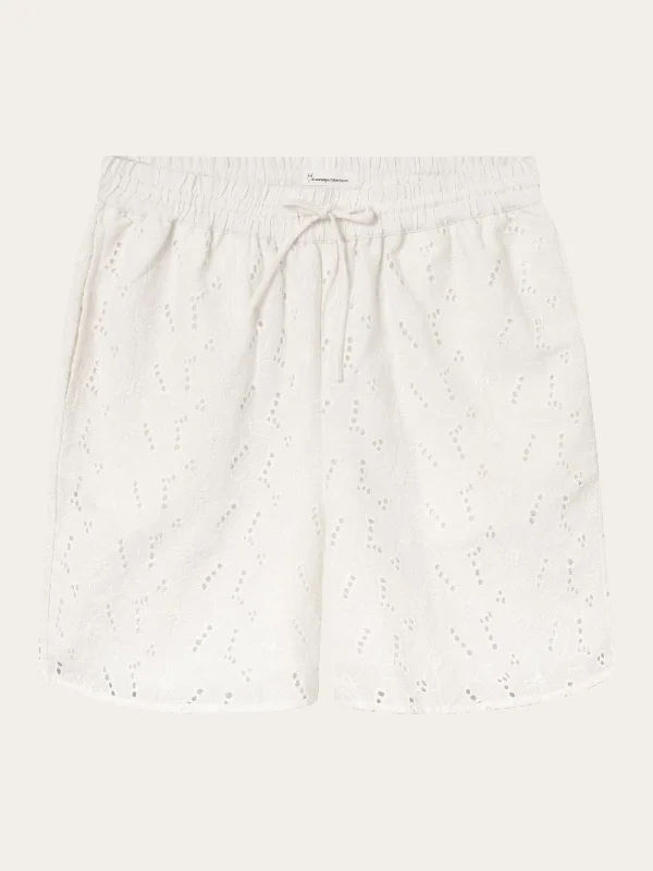 Unbeatable Deals Embroidery anglaise shorts - Egret