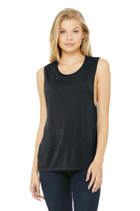 Women's Occasion Wear Clothing Bella + Canvas Womens Flowy Muscle Tank Top - Heather Dark Grey - Closeout