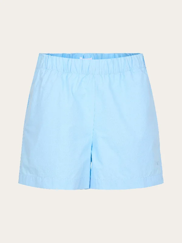 New Season Fashion Preview Poplin elastic waist shorts - Airy Blue