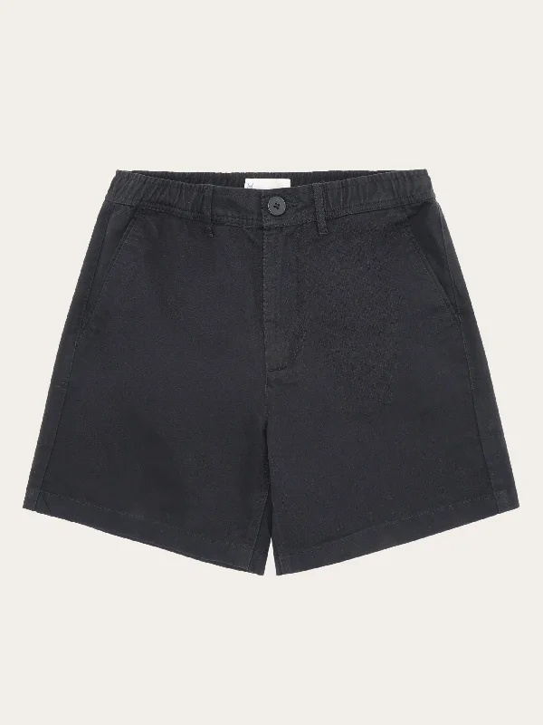 Contemporary Casual Deals POSEY wide mid-rise twill shorts - GOTS/Vegan - Black Jet